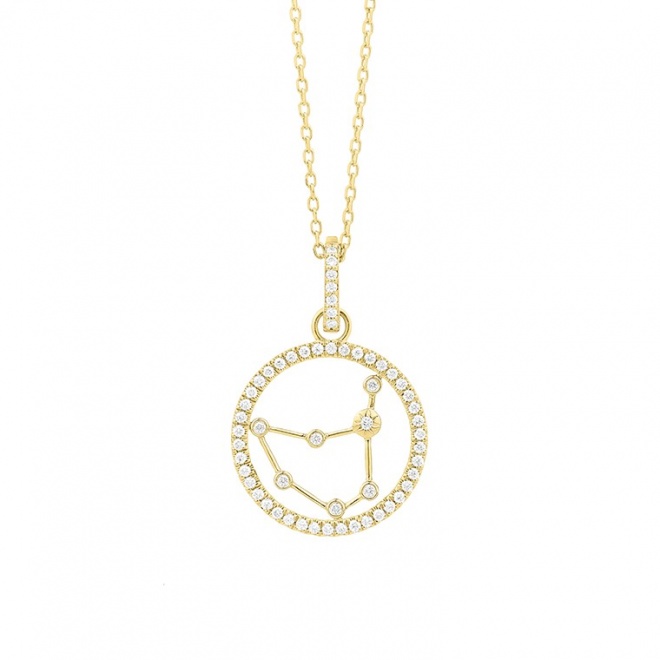 Colgante de oro amarillo de 18 Kt con diamantes de 0,17 ct