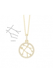 Colgante de oro amarillo de 18 Kt con diamantes de 0,18 ct