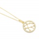 Colgante de oro amarillo de 18 Kt con diamantes de 0,18 ct