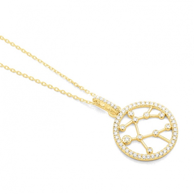 Colgante de oro amarillo de 18 Kt con diamantes de 0,18 ct