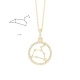 Colgante de oro amarillo de 18 Kt con diamantes de 0,17 ct