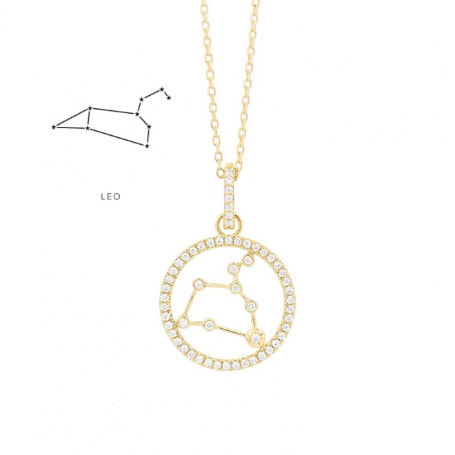 Colgante de oro amarillo de 18 Kt con diamantes de 0,17 ct