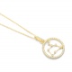 Colgante de oro amarillo de 18 Kt con diamantes de 0,17 ct