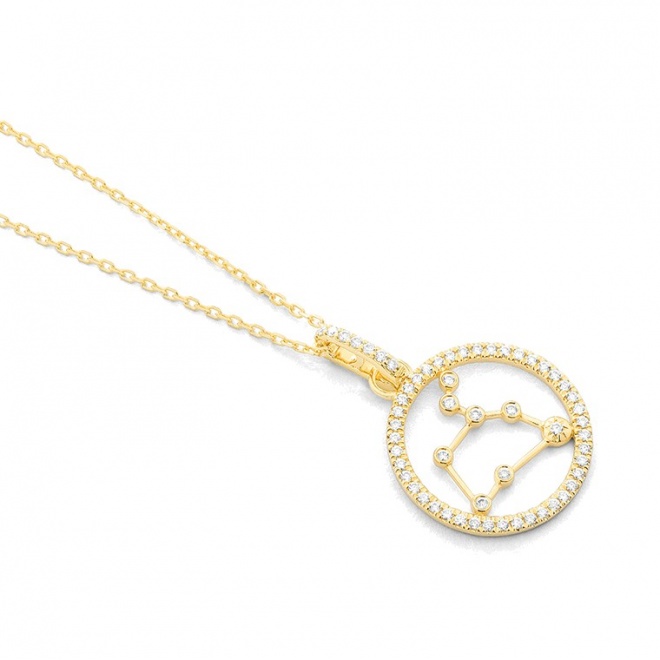 Colgante de oro amarillo de 18 Kt con diamantes de 0,17 ct