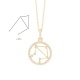 Colgante de oro amarillo de 18 Kt con diamantes de 0,17 ct