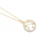 Colgante de oro amarillo de 18 Kt con diamantes de 0,17 ct