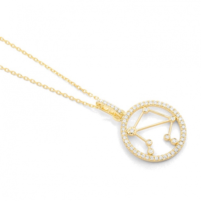 Colgante de oro amarillo de 18 Kt con diamantes de 0,17 ct
