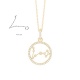 Colgante de oro amarillo de 18 Kt con diamantes de 0,17 ct