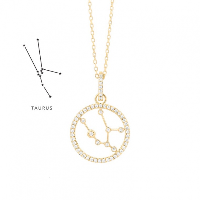 Colgante de oro amarillo de 18 Kt con diamantes de 0,17 ct