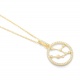 Colgante de oro amarillo de 18 Kt con diamantes de 0,17 ct