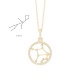 Colgante de oro amarillo de 18 Kt con diamantes de 0,17 ct