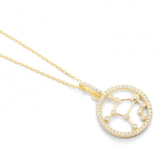 Colgante de oro amarillo de 18 Kt con diamantes de 0,17 ct