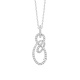 Colgante de oro blanco de 18 Kt con diamantes de 0,20 ct