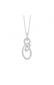 Colgante de oro blanco de 18 Kt con diamantes de 0,20 ct