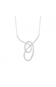 Colgante de oro blanco de 18 Kt con diamantes de 0,29 ct