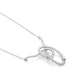Colgante de oro blanco de 18 Kt con diamantes de 0,29 ct