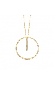 Colgante de oro amarillo de 18 Kt con diamantes de 0,27 ct