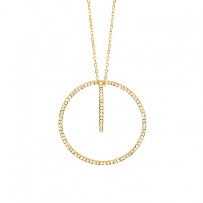 Colgante de oro amarillo de 18 Kt con diamantes de 0,27 ct