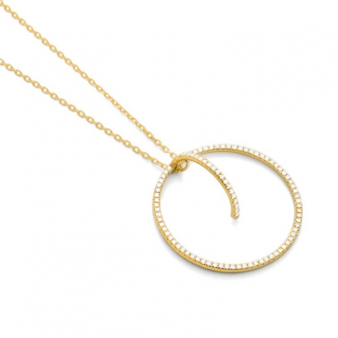 Colgante de oro amarillo de 18 Kt con diamantes de 0,27 ct