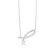 Colgante de oro blanco de 18 Kt con diamantes de 0,13 ct
