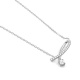 Colgante de oro blanco de 18 Kt con diamantes de 0,13 ct