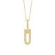 Colgante de oro amarillo de 18 Kt con diamantes de 0,11 ct