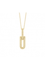Colgante de oro amarillo de 18 Kt con diamantes de 0,11 ct