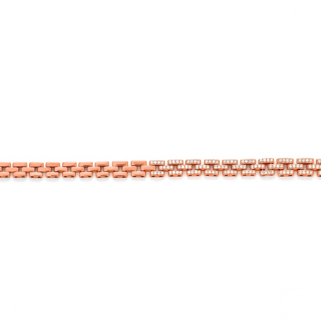 Collar de oro rosa de 18 Kt con diamantes de 1,35 ct