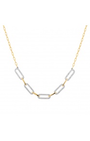 Collar de oro de 18 Kt con diamantes de 0,34 ct