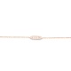 Pulsera con motivo y cadena de oro rosa de 18 Kt con diamantes talla baguette de 0,06 ct