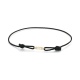 Pulsera de cordón de oro amarillo de 18 Kt con diamantes talla baguette de 0,05 ct