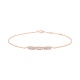 Pulsera con motivo y cadena de oro rosa de 18 Kt con diamantes de 0,12 ct