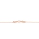Pulsera con motivo y cadena de oro rosa de 18 Kt con diamantes de 0,12 ct