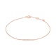 Pulsera con motivo y cadena de oro rosa de 18 Kt con diamantes de 0,11 ct