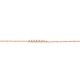 Pulsera con motivo y cadena de oro rosa de 18 Kt con diamantes de 0,11 ct