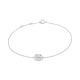 Pulsera con motivo y cadena de oro blanco de 18 Kt con diamantes de 0,07 ct
