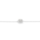 Pulsera con motivo y cadena de oro blanco de 18 Kt con diamantes de 0,07 ct