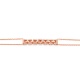 Pulsera con motivo y cadena de oro rosa de 18 Kt con diamantes de 0,20 ct