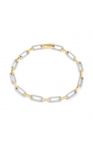 Pulsera de oro de 18 Kt con diamantes de 0,80 ct