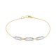 Pulsera con motivo y cadena de oro de 18 Kt con diamantes de 0,20 ct