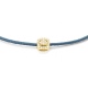 Pulsera de cordón de oro amarillo de 18 Kt con diamantes de 0,07 ct