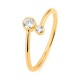 Anillo de oro amarillo de 18 Kt con diamantes de 0,15 ct