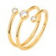 Anillo de oro amarillo de 18 Kt con diamantes de 0,20 ct