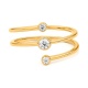 Anillo de oro amarillo de 18 Kt con diamantes de 0,20 ct