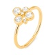 Anillo de oro amarillo de 18 Kt con diamantes de 0,40 ct