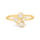 Anillo de oro amarillo de 18 Kt con diamantes de 0,40 ct