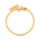 Anillo de oro amarillo de 18 Kt con diamantes talla pera de 0,45 ct