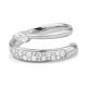 Anillo de oro blanco de 18 Kt con diamantes talla pera de 0,68 ct