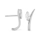 Pendientes de oro blanco de 18 Kt con diamantes talla marquesa de 0,65 ct