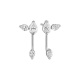 Pendientes de oro blanco de 18 Kt con diamantes talla pera de 0,95 ct